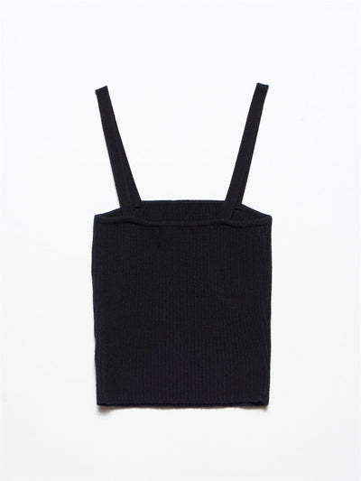 Black Knitted Vest Top