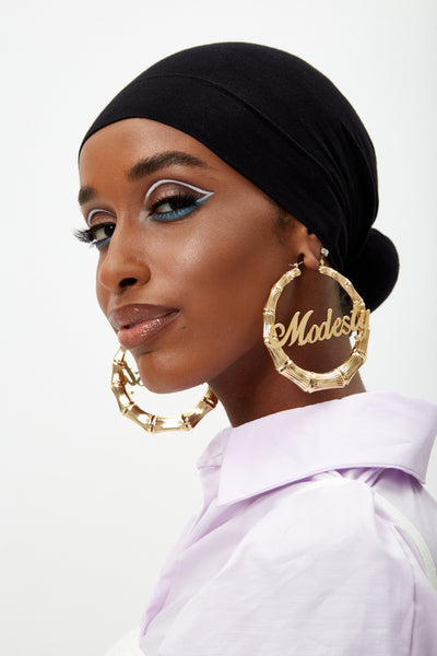 Gold Plated Bamboo Modesty Earrings